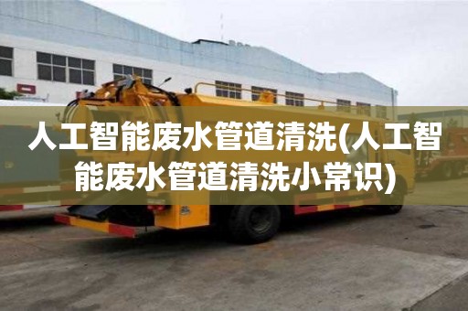 人工智能廢水管道清洗(人工智能廢水管道清洗小常識(shí))