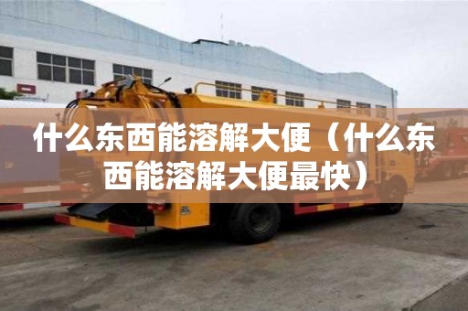 什么東西能溶解大便（什么東西能溶解大便最快）