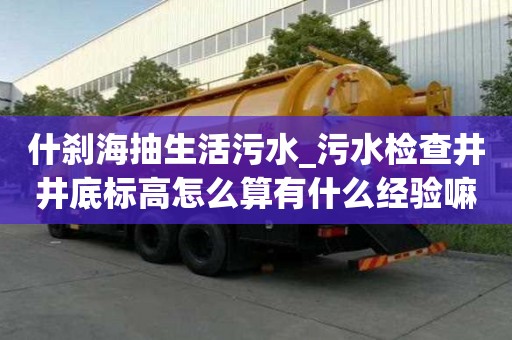 什剎海抽生活污水_污水檢查井井底標(biāo)高怎么算有什么經(jīng)驗嘛
