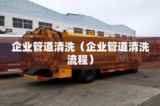 企業管道清洗（企業管道清洗流程）