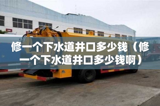 修一個下水道井口多少錢（修一個下水道井口多少錢啊）