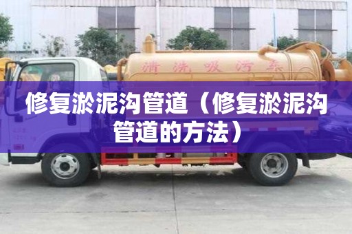 修復淤泥溝管道（修復淤泥溝管道的方法）
