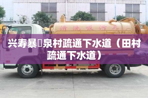 興壽暴硲泉村疏通下水道（田村疏通下水道）