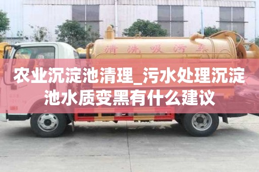 農業沉淀池清理_污水處理沉淀池水質變黑有什么建議