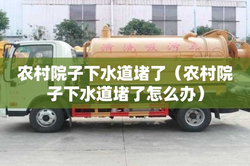 農村院子下水道堵了（農村院子下水道堵了怎么辦）