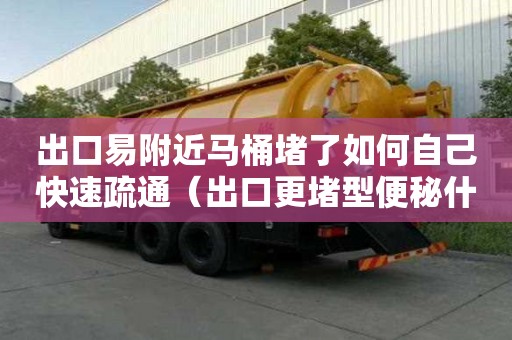 出口易附近馬桶堵了如何自己快速疏通（出口更堵型便秘什么原因引起的）