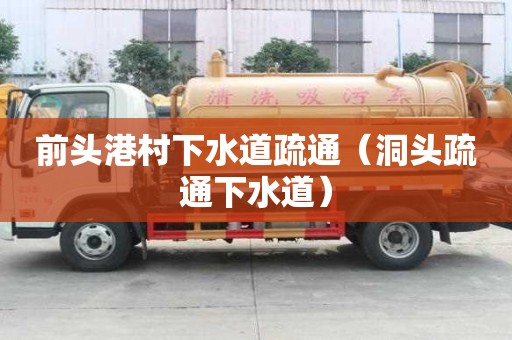 前頭港村下水道疏通（洞頭疏通下水道）