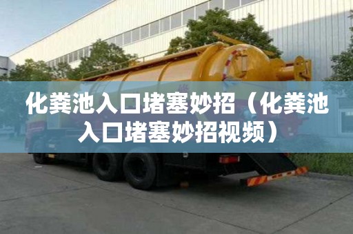 化糞池入口堵塞妙招（化糞池入口堵塞妙招視頻）