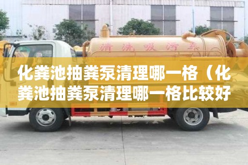 化糞池抽糞泵清理哪一格（化糞池抽糞泵清理哪一格比較好）