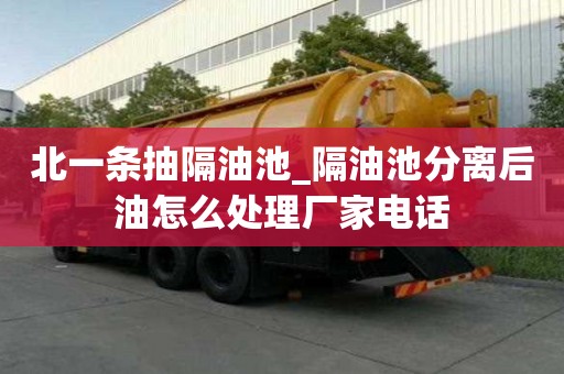 北一條抽隔油池_隔油池分離后油怎么處理廠家電話