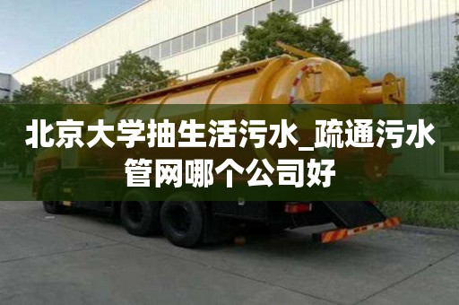 北京大學抽生活污水_疏通污水管網哪個公司好