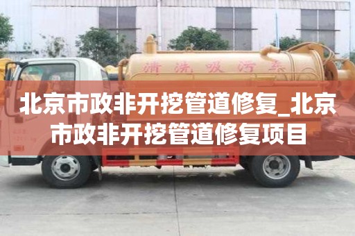 北京市政非開挖管道修復_北京市政非開挖管道修復項目