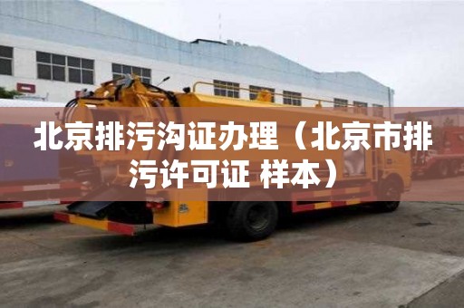 北京排污溝證辦理（北京市排污許可證 樣本）
