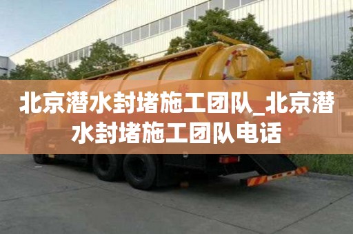 北京潛水封堵施工團隊_北京潛水封堵施工團隊電話
