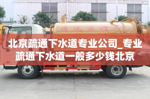北京疏通下水道專業公司_專業疏通下水道一般多少錢北京