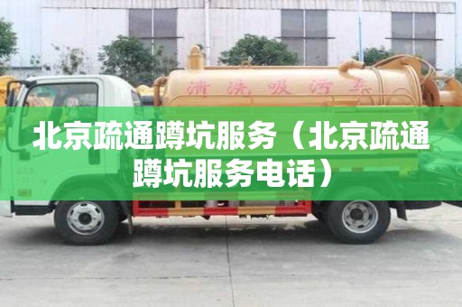 北京疏通蹲坑服務（北京疏通蹲坑服務電話）