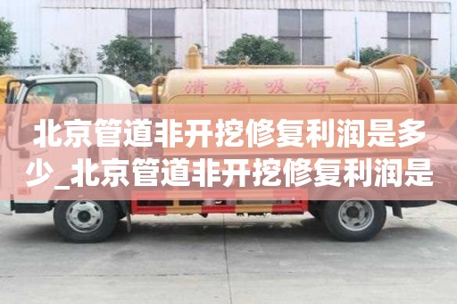 北京管道非開(kāi)挖修復(fù)利潤(rùn)是多少_北京管道非開(kāi)挖修復(fù)利潤(rùn)是多少錢(qián)