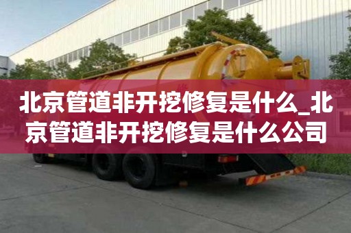北京管道非開挖修復是什么_北京管道非開挖修復是什么公司