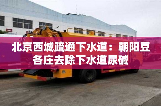 北京西城疏通下水道：朝陽豆各莊去除下水道尿堿