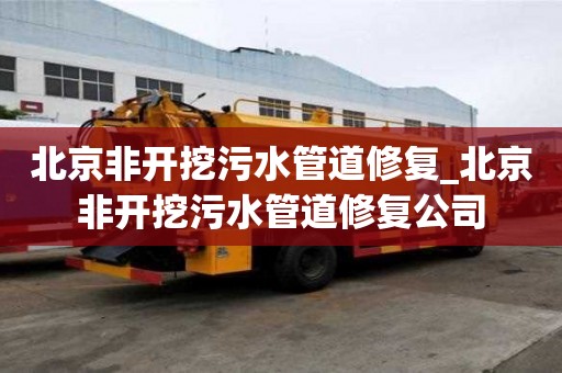 北京非開挖污水管道修復_北京非開挖污水管道修復公司