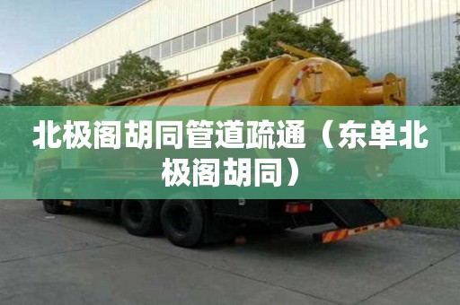 北極閣胡同管道疏通（東單北極閣胡同）