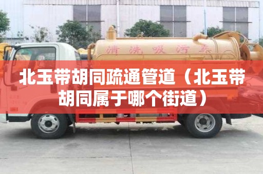 北玉帶胡同疏通管道（北玉帶胡同屬于哪個街道）