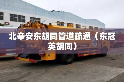 北辛安東胡同管道疏通（東冠英胡同）