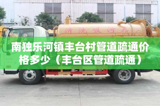 南獨樂河鎮豐臺村管道疏通價格多少（豐臺區管道疏通）