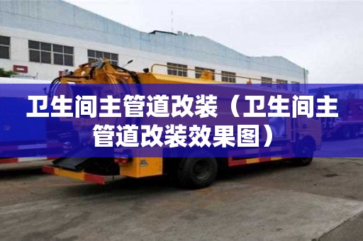 衛(wèi)生間主管道改裝（衛(wèi)生間主管道改裝效果圖）