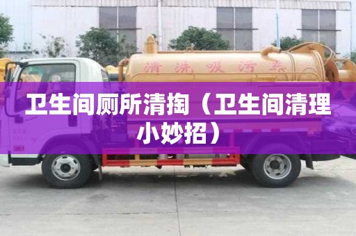 衛生間廁所清掏（衛生間清理小妙招）