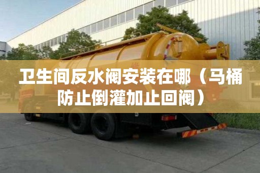 衛生間反水閥安裝在哪（馬桶防止倒灌加止回閥）