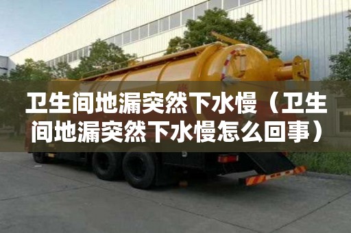衛生間地漏突然下水慢（衛生間地漏突然下水慢怎么回事）
