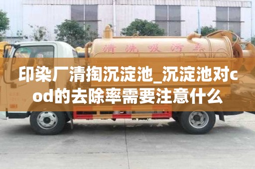 印染廠清掏沉淀池_沉淀池對cod的去除率需要注意什么