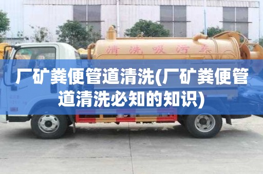 廠礦糞便管道清洗(廠礦糞便管道清洗必知的知識)