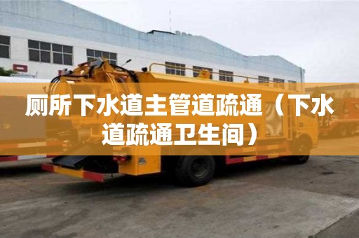 廁所下水道主管道疏通(下水道疏通衛生間) 廁所下水道主管道疏通(下水道疏通衛生間)