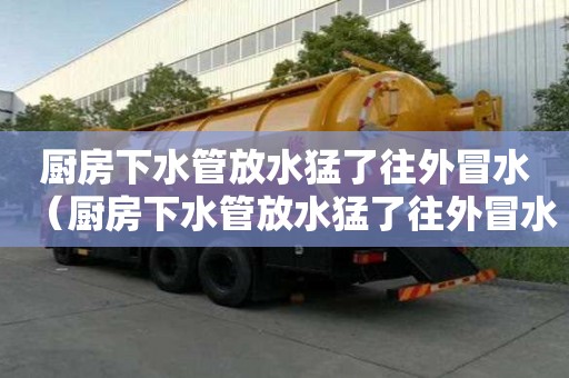 廚房下水管放水猛了往外冒水（廚房下水管放水猛了往外冒水有可能是樓下的問題嗎）