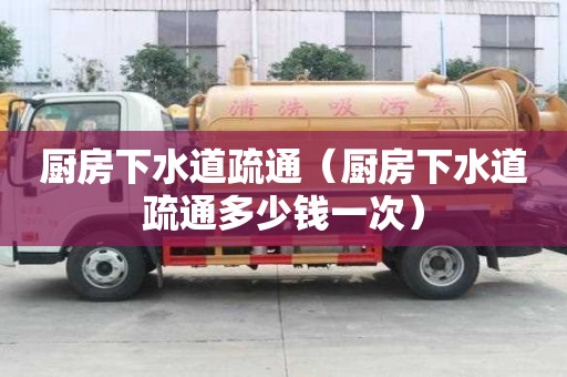 廚房下水道疏通（廚房下水道疏通多少錢一次）