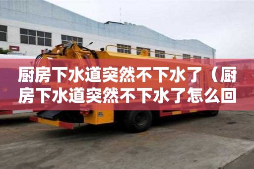 廚房下水道突然不下水了（廚房下水道突然不下水了怎么回事）