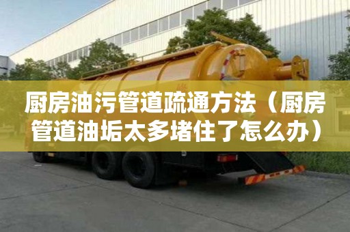 廚房油污管道疏通方法（廚房管道油垢太多堵住了怎么辦）