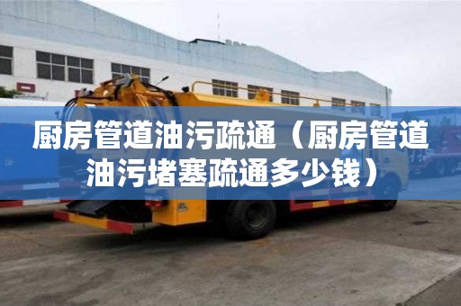 廚房管道油污疏通（廚房管道油污堵塞疏通多少錢）