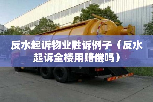 反水起訴物業勝訴例子（反水起訴全樓用賠償嗎）