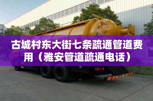 古城村東大街七條疏通管道費用（雅安管道疏通電話）