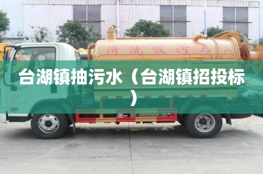 臺湖鎮抽污水（臺湖鎮招投標）