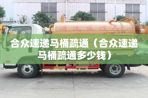 合眾速遞馬桶疏通（合眾速遞馬桶疏通多少錢）