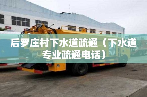 后羅莊村下水道疏通（下水道專業(yè)疏通電話）