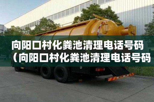 向陽口村化糞池清理電話號碼（向陽口村化糞池清理電話號碼是多少）