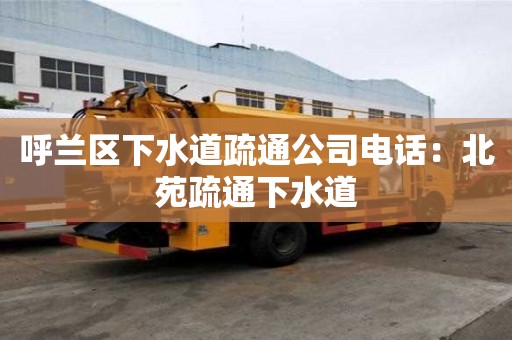 呼蘭區下水道疏通公司電話：北苑疏通下水道