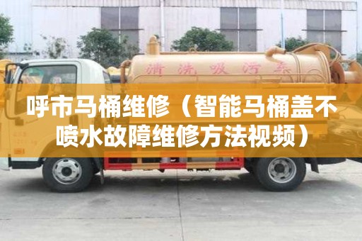 呼市馬桶維修（智能馬桶蓋不噴水故障維修方法視頻）