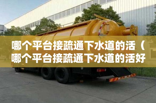 哪個平臺接疏通下水道的活（哪個平臺接疏通下水道的活好干）