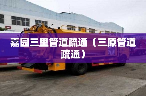 嘉園三里管道疏通（三原管道疏通）
